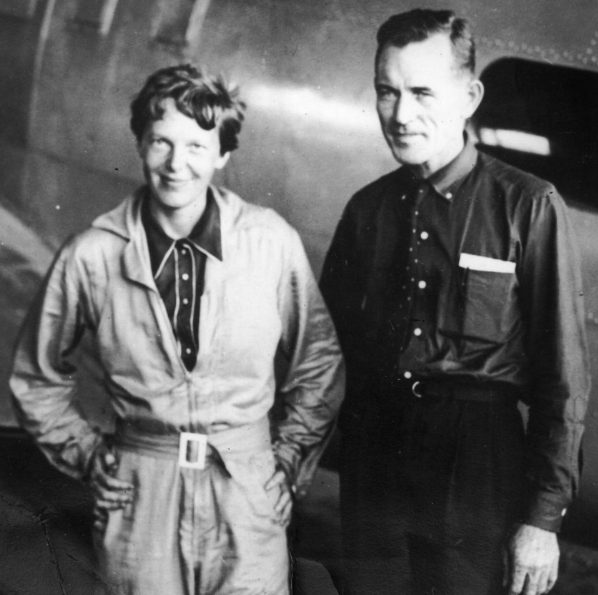 Amelia Earhart and Fred Noonan on June 11, 1937