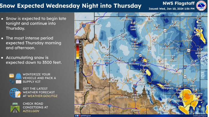 Winter Weather Expected Wednesday into Thursday