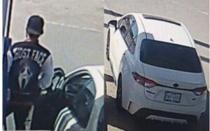 Road rage suspect getting gas at the EXXON on Feb. 20 around 1 p.m. before the road rage incident. 