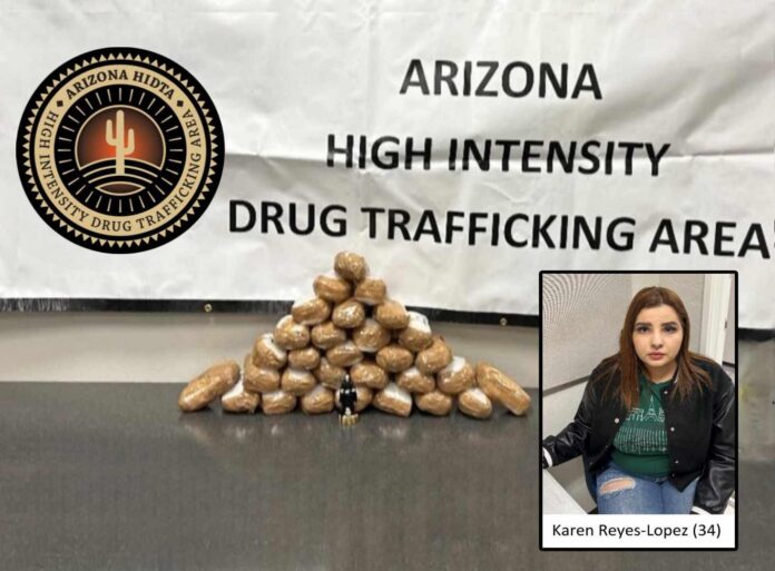 Karen Reyes-Lopez (34) Over 31 pounds of Methamphetamine