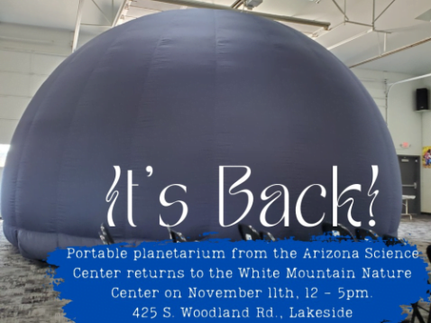 Portable Planetarium Returns to WM Nature Center